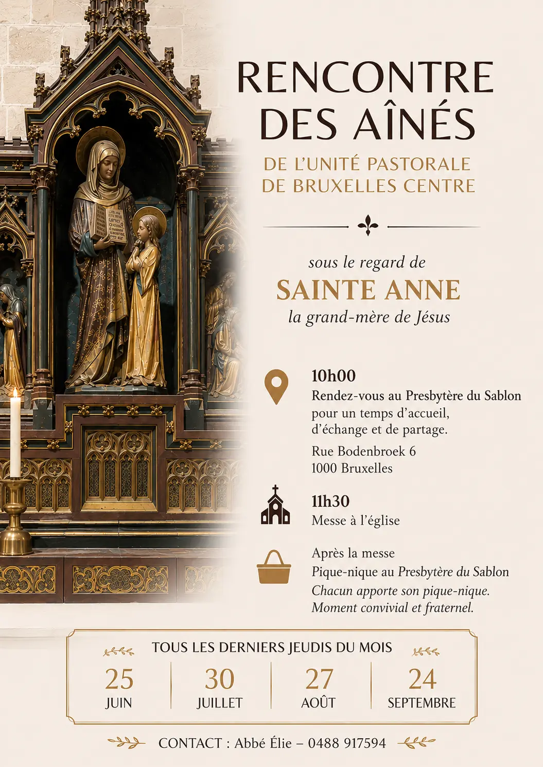 Affiche Rencontre des aînés - Bruxelles Centre